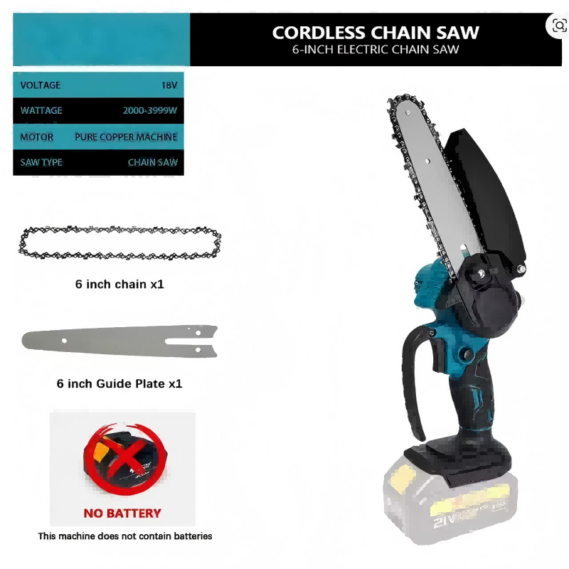 Mini Electric Chainsaw 6 Inch - 1700 U/min 6 Zoll Mini Li-Ion