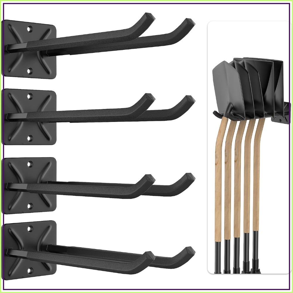 Garden Tools - Robuste Garagen-Aufbewahrungshaken, 12,4 Zoll große Wandhalterungen
