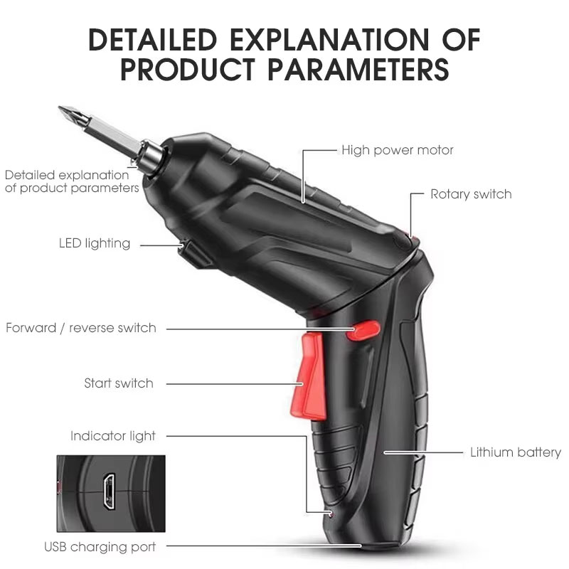 Elektroschrauber-Set, 3,6 V, k – Electric Screwdriver Rechargeable Usb Bewertung und Preis