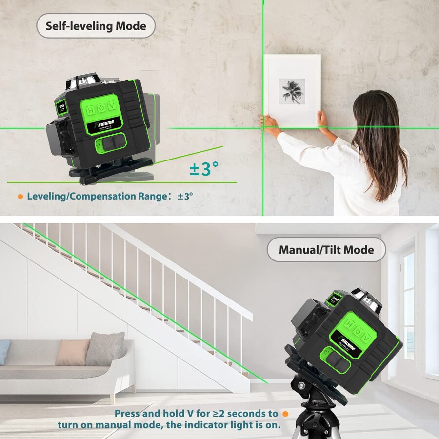 FEIDSIDE 16/12 Linien 4D/3D La – Laser Level 16 Lines 4D Green Bewertung und Preis