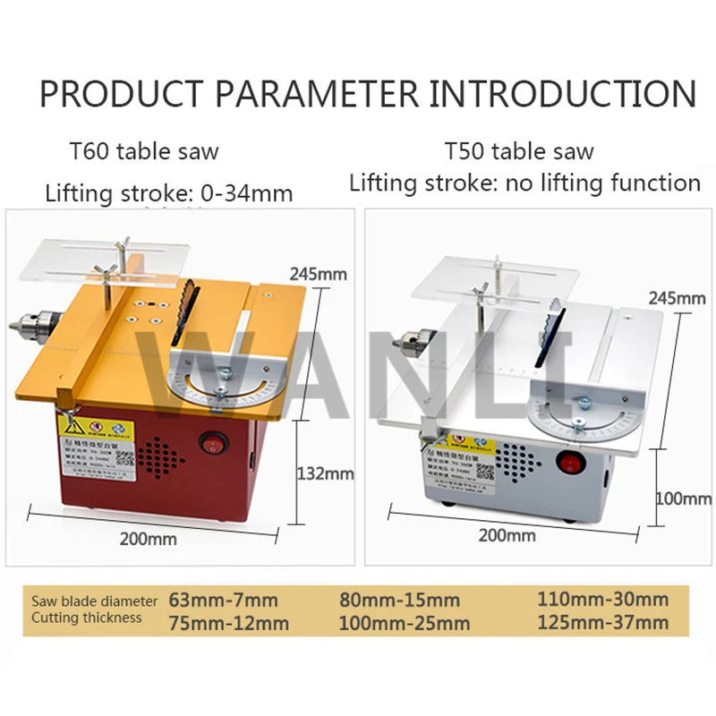 T50/T60 Mini DIY Kleine Schnei – Mini Table Saw For Woodworking Bewertung und Preis